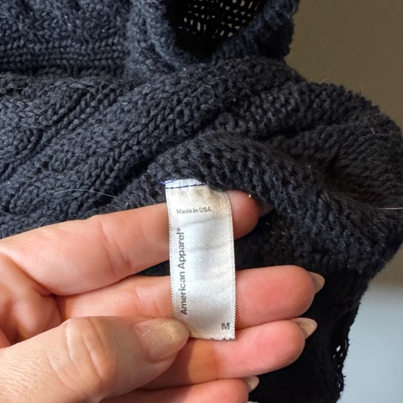 American Apparel Charcoal Knit Sweater - Picture 3 of 4